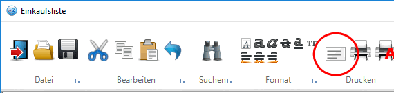 Einkaufsliste