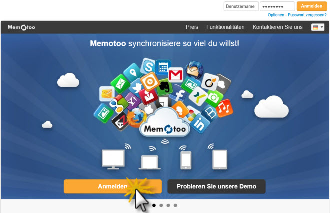 Webseite memotoo
