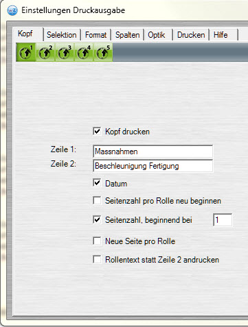 Druckoptionen Seite 1