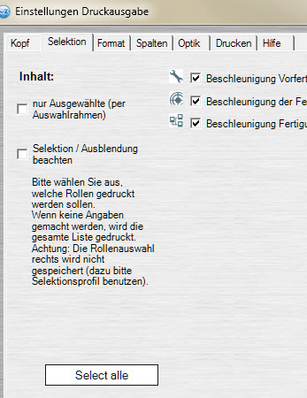 Druckoptionen Seite 2
